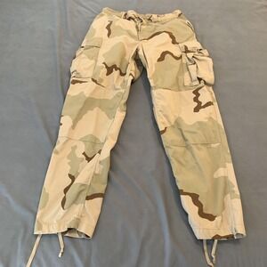 Vintage UNICOR Cargo Pants Mens Large Long Beige Desert Camo BDU Ripstop Army